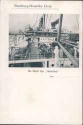 Hamburg-Amerika Linie, An Bord der "Amerika" Postcard