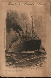 Hamburg-America Line: Steamer "Cincinnati" Steamers Postcard Postcard Postcard