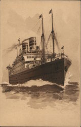 United American Lines Steamer 'Cleveland' Postcard