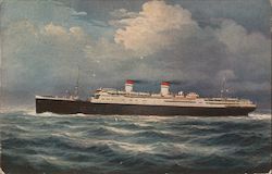 Steamship "Italia" at Sea Postcard