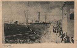 Clyde Line Steamer "Comanche" Landing. No 22. Steamers Postcard Postcard Postcard