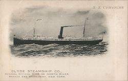 Clyde Steamship Co., SS Comanche Steamers Postcard Postcard Postcard