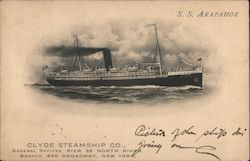 SS Arapahoe of the Clyde Steamship Company Steamers Postcard Postcard Postcard