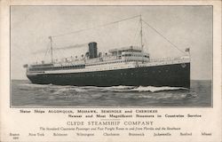 Clyde Steam Ship Company Postcard