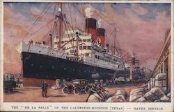 Painting of Ocean Liner "De La Salle" Steamers Postcard Postcard Postcard