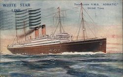 White Star Line: Twin-Screw R.M.S. Adriatic 24,541 Tons Cruise Ships Postcard Postcard Postcard