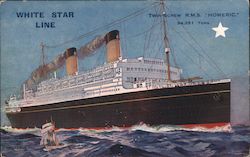 White Star Line Twin-Screw R.M.S. "Homeric." 34,351 Tons. Boats, Ships Postcard Postcard Postcard