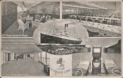 R.M.S. Samaria, Cunard Line - Views from 3rd Class Steamers Postcard Postcard Postcard