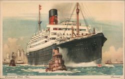 Ship Cunard White Star Laconia Postcard