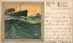 Red Star Line: Antwerpen=Amerika Postcard