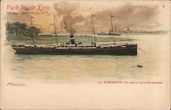 Red Star Line - S.S. Kensington. Antwerpen - New York. Ship is pictured. Postcard Postcard Postcard