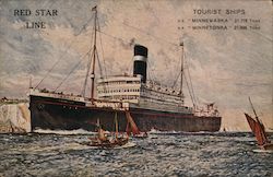 Red Star Line, Tourist Ship Postcard