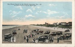 The Finest Beach in the World, Daytona, Fla. - 25 De Palma's World Record Made Here. Postcard