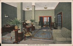 Reception and Writing Room, Hotel Somerton Postcard