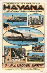 Impressions of a Visit to Gay Havana "The Paris of the Western Hemisphere" Cuba Postcard Postcard Postcard