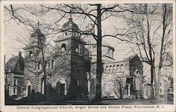 Central Congregational Church, Angell Street and Diman Place Providence, RI Postcard Postcard Postcard