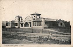 High School Building Postcard