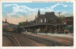 Boston and Maine Railroad Station Greenfield, MA Postcard Postcard Postcard