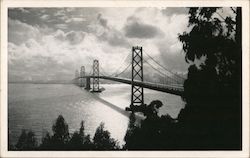 At Sunset San Francisco-Oakland Bay Bridge West Bay Crossing Postcard