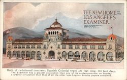 New Home of the Los Angeles Examiner California Postcard Postcard Postcard