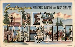 Greetings from Blodgetts Landing and Lake Sunapee Postcard