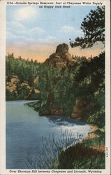 Granite Springs Reservoir Cheyenne, WY Postcard Postcard Postcard