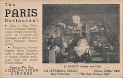 The Paris Restaurant Postcard