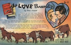 The Love Brand - Post Card Storiette No. 17 by Oren Arnold Cowboy Western Postcard Postcard Postcard