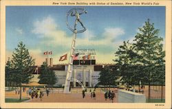 New York State Building with Statue of Excelsior Postcard Postcard Postcard