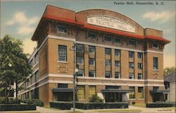 Textile Hall Greenville, SC Postcard Postcard Postcard