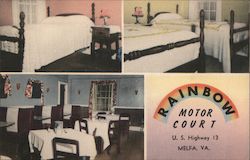 Rainbow Motor Court Melfa, VA Postcard Postcard Postcard