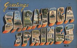 Greetings from Saratoga Springs, NY Postcard