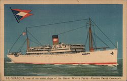 S.S. Veragua, One of Six Sister Ships of the Great White Fleet - United Fruit Company Postcard