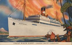 Great White Fleet - United Fruit Company Postcard