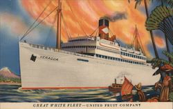 Great White Fleet - United Fruit Company Boats, Ships Postcard Postcard Postcard