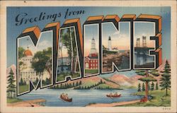 Greetings from Maine Postcard