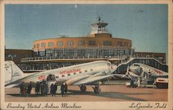 Boarding United Airlines Mainliner, LaGuardia Field Queens, NY Postcard Postcard Postcard