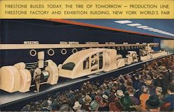 Firestone Production Line Exhibit, New York World's Fair Postcard