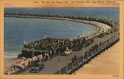 The Spit and Argue Club, and Rainbow Pier Long Beach, CA Postcard Postcard Postcard