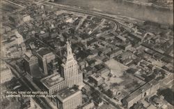 Aerial View of Hartford, Looking Toward Conn, River Postcard