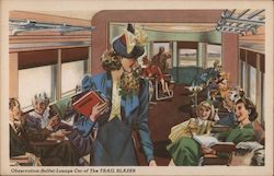 Observation-Buffet-Lounge Car of the Trail Blazer Postcard