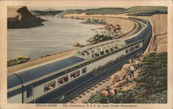 Strata-Dome - The Columbian, B & O Luxe Coach Streamliner Postcard