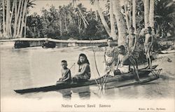 Native Canoe Savii Samoa South Pacific Postcard Postcard Postcard