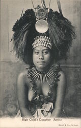 High Chief's Daughter Samoa South Pacific Postcard Postcard Postcard