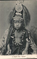 A Chief's Son Samoa South Pacific Postcard Postcard Postcard