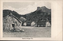 Traditional village in Fiji Levuka, Fiji South Pacific Postcard Postcard Postcard