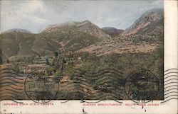 Photograph of the Greek countryside with mountains Postcard