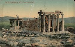 Ancient Greek temples in the Acropolis Athens, Greece Greece, Turkey, Balkan States Postcard Postcard Postcard