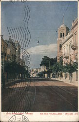 Rue Des Philhellenes Athens, Greece Greece, Turkey, Balkan States Postcard Postcard Postcard