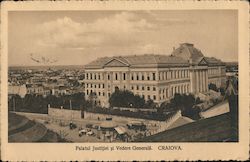 General view of the courthouse in Romania Postcard